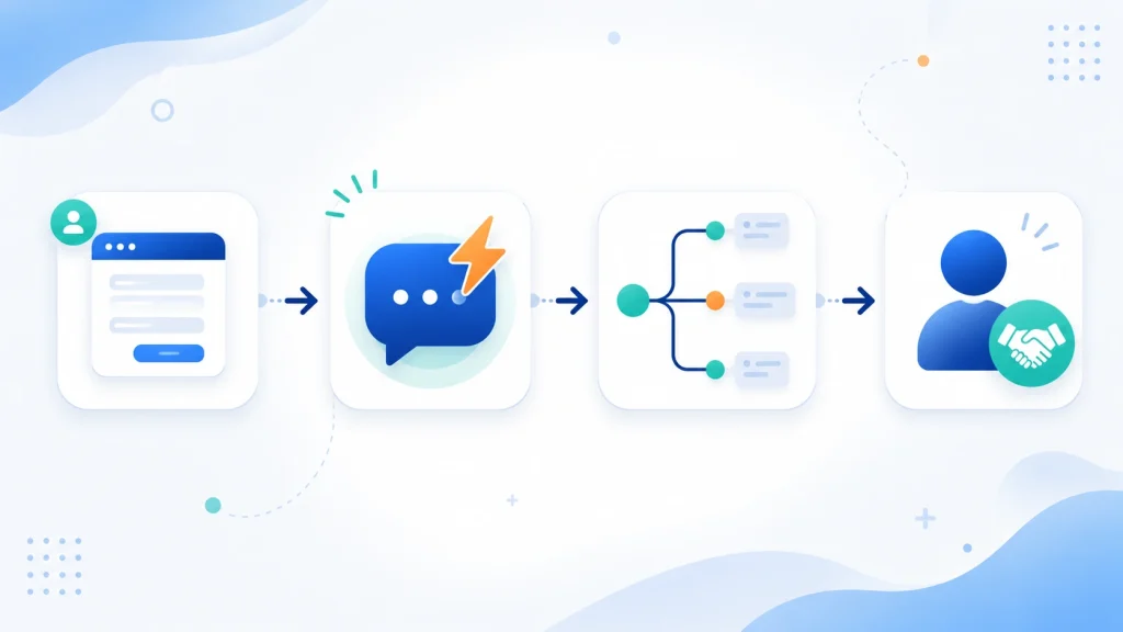 Automated lead follow-up system workflow diagram