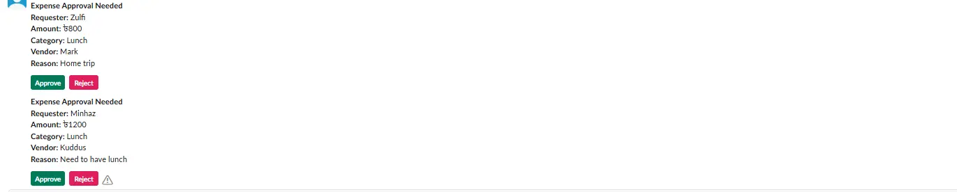 Slack approval message updating automatically in a workflow automation demo
